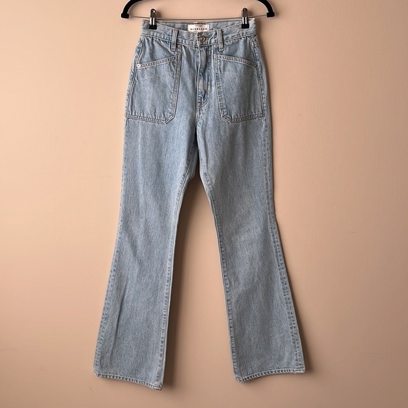 Slvrlake Charlotte Clear Skies High Rise Bootcut Flare Light Wash Jeans size 25 - Picture 6 of 13